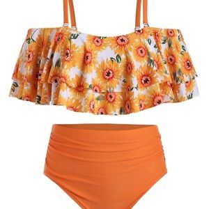 Orange Sunflower Bikini